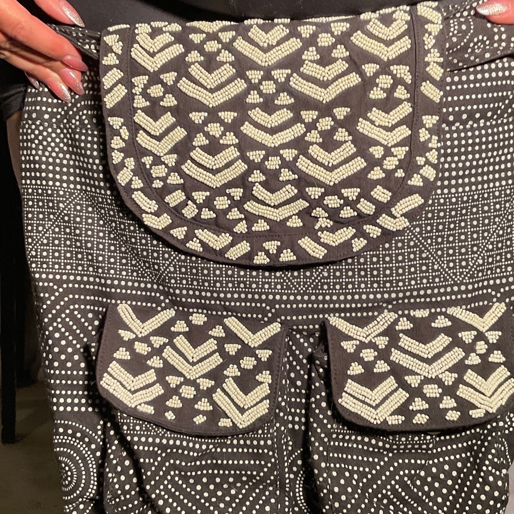 Massimo Black And White Patterned Backpack - image 5